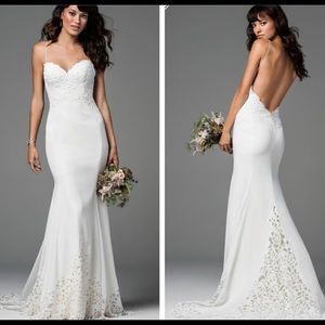 Ridley Backless Laser Cut Lace Dress by Willowby